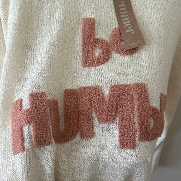 (NWT) Emmer & Oat Woman’s “Be Humble” Knit Sweater, Size: S/M - Picture 9 of 15